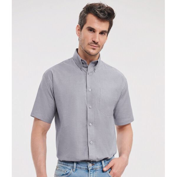 Russell Collection Short Sleeve Easy Care Oxford Shirt Thumbnail
