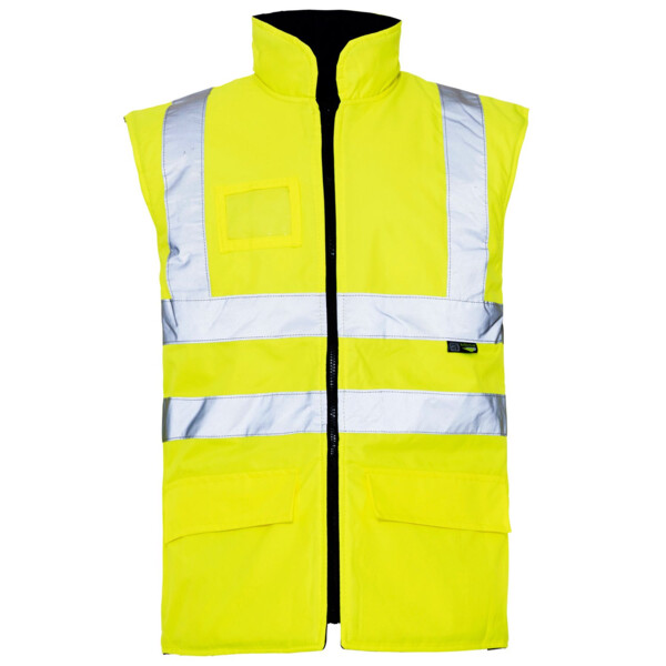 Supertouch Hi Vis Yellow Interactive Bodywarner Thumbnail